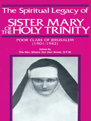 cover image of The Spiritual Legacy of Sr. Mary of the Holy Trinity